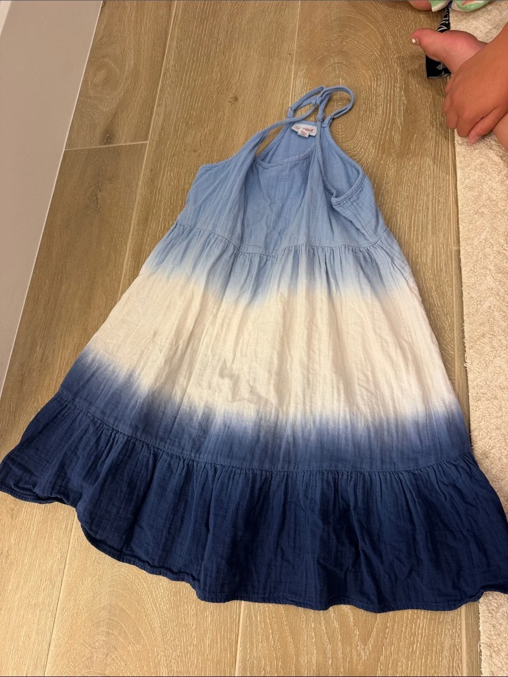 Cat & Jack Girls Blue Ombre cross back Dress